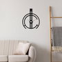 Wallity Reloj de Pared Decorativo de Metal Negro